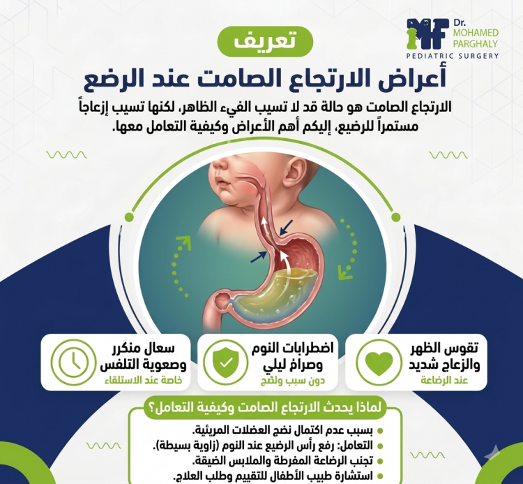 اعراض الارتجاع الصامت عند الرضع